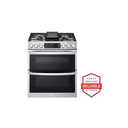 Lg LG 6.9 cu. ft. Smart Gas Double Oven Slide-in Range with InstaView and ProBake Convection LTGL6937F